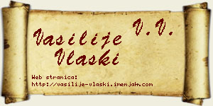 Vasilije Vlaški vizit kartica